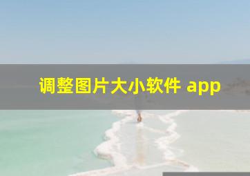 调整图片大小软件 app